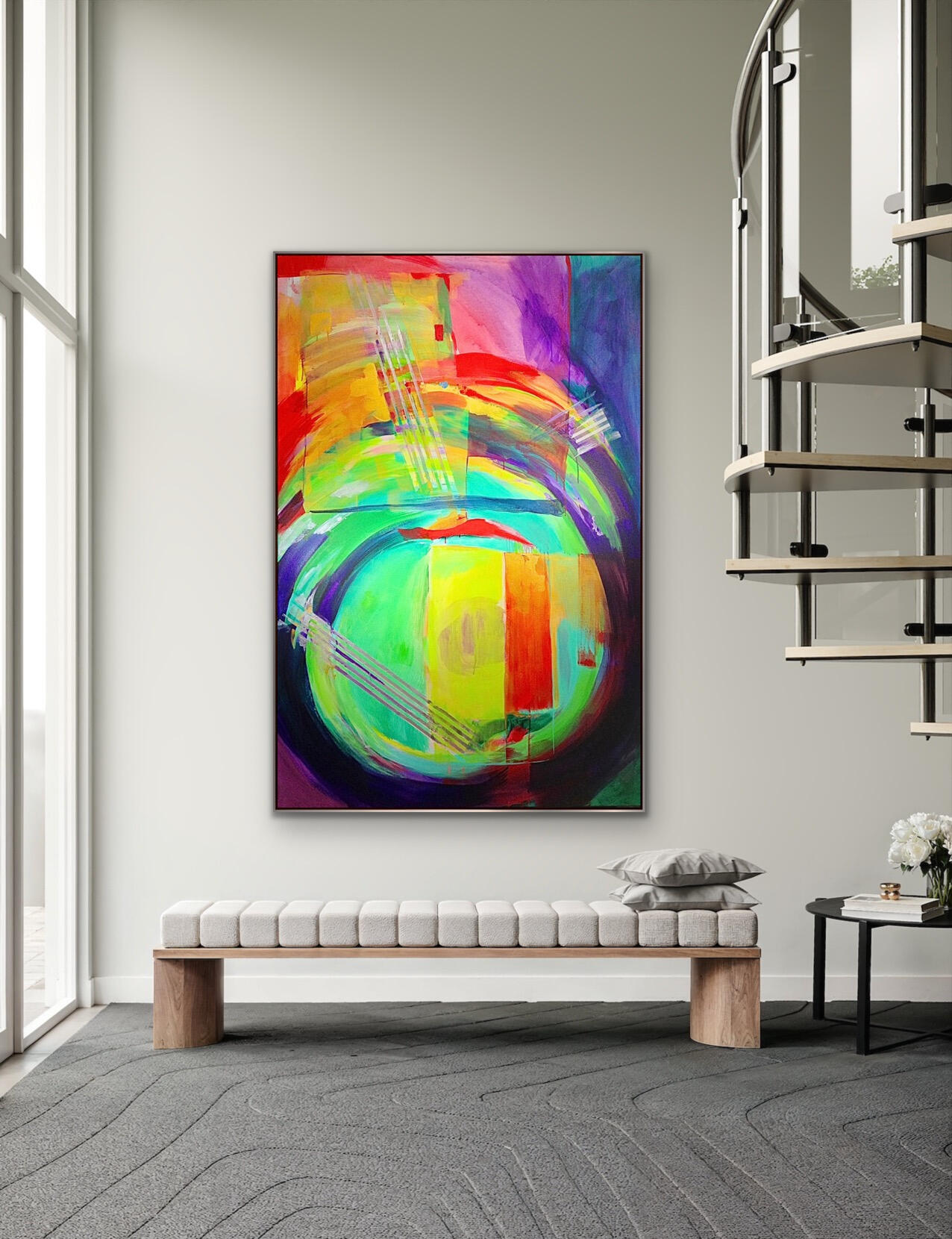 Canvasscape inspired by the love of Frank Lloyd Wright.